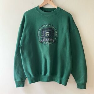 JANSPORT Vintage 90s Michigan State Applique Crewneck Sweatshirt